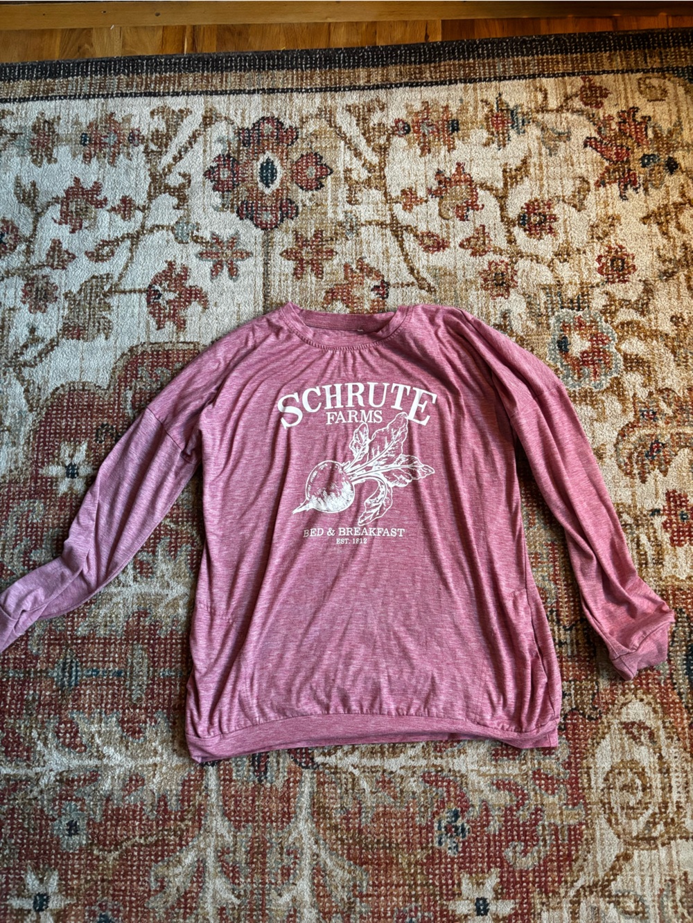 The Office Shrute Farms Maeve Pink Graphic Tee
